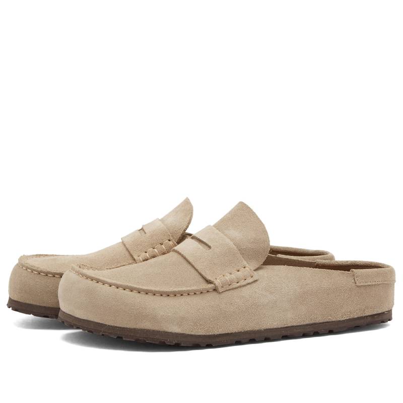 Birkenstock Naples Wrapped Fashion Comfortable Outdoor Breathable EVA Rubber Sole Anti-Wear Closed-Toe Slippers Unisex slippers Gray-Brown 1029675
