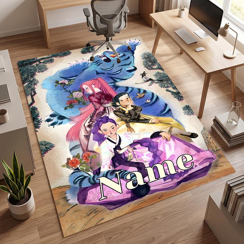 HUNTRIX (36) Personalized Name Office Carpet Stylish Decor for Living Room Bedroom Kitchen