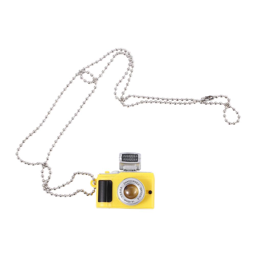Modèles Couple Rétro Hommes Appareil Photo Flash Femmes Pull Chaîne Collier Pendentif Musique Bijoux Mode