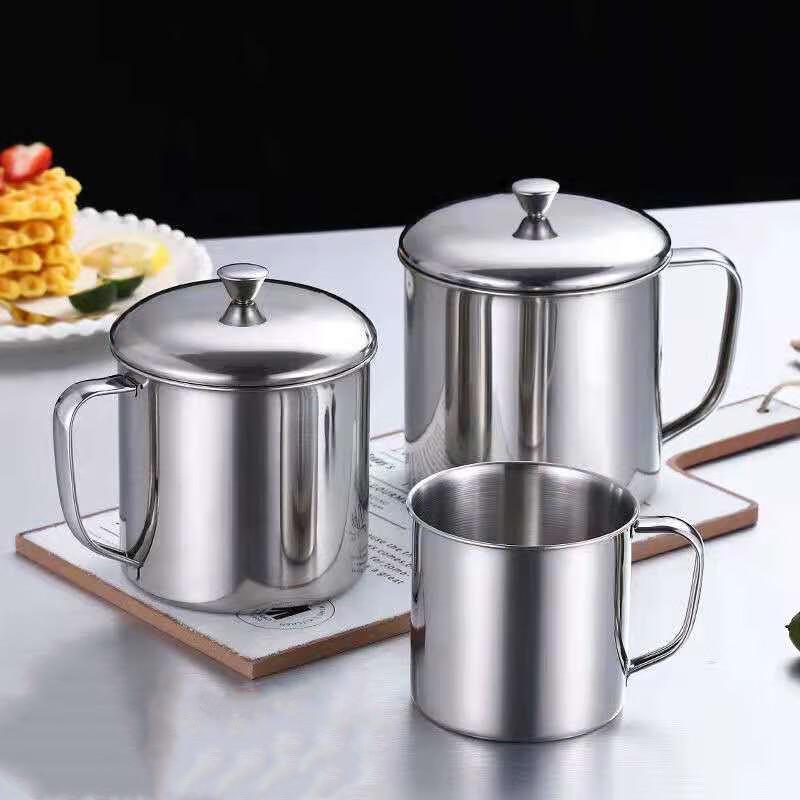 AnYi Stainless Steel Student Mugs with Lids (10-Pack)