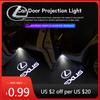 Interior Stickers Car Projector Lamps HD LED Auto Door Welcome Lights Accessories For Lexus F-SPORT ES RX NX LS UX LM LX GX LC RWE1
