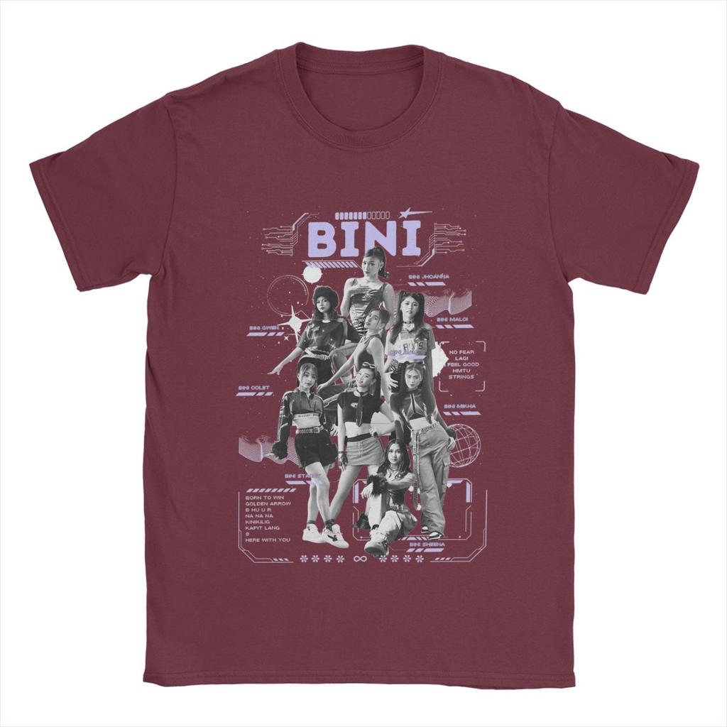 Men's T-Shirts BINI Casual 100% Cotton Tee Shirt Short Sleeve T Shirts O Neck Clothes Birthday Present