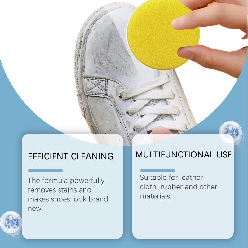 No Wash Shoe Cleaning Cream for White Trainers Yellow Stain and Dirt Remover MultiFunctional for Fast Cleaning