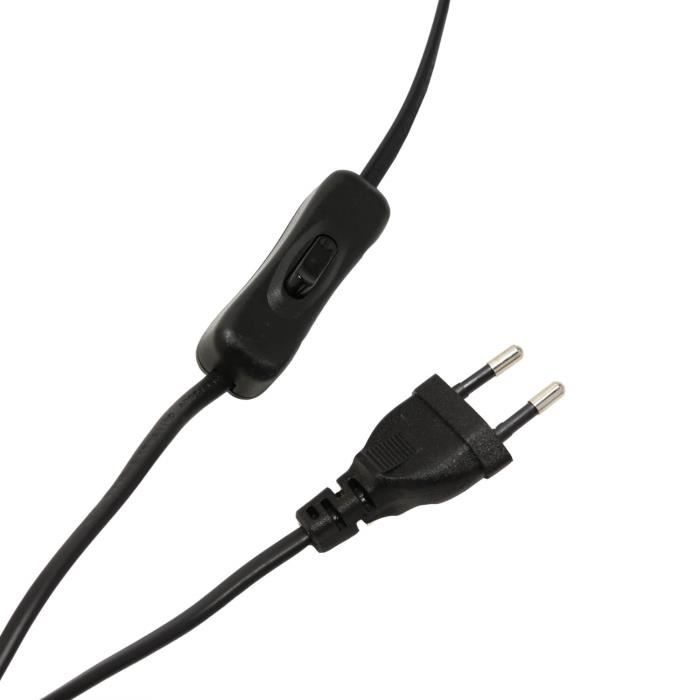 Lampe à lave - H:36 cm - Ø9 cm - Cire blanche et liquide transparent - Interrupteur sur câble