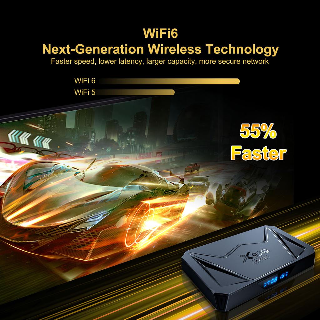 X96Q PRO+ Android 14.0 Smart TV Box H728 Octa-core 4K Media Player H.265 VP9 8K Decording Streaming