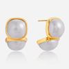 Elegant and elegant style pearl stud earrings, niche high-end earrings, earrings and jewelry.