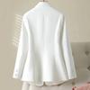Suit Blazer for Women Casual Long Sleeve Button Cardigan Slim Fit Solid Color Professional Suit Jacket