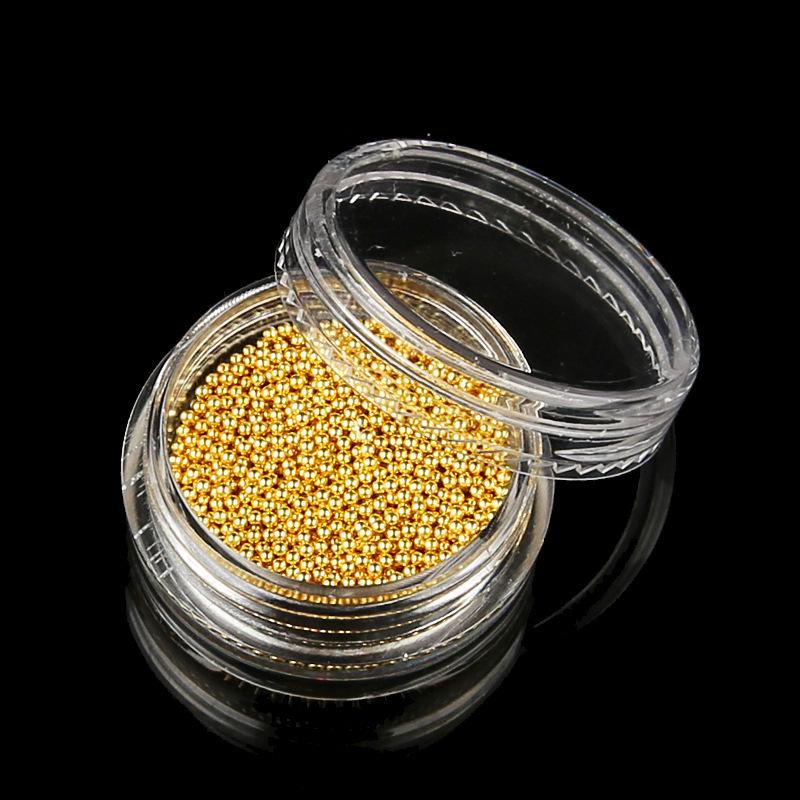 

Metallic Nail Art Micro Beads Set - 1mm Gold & Silver, 2.5g