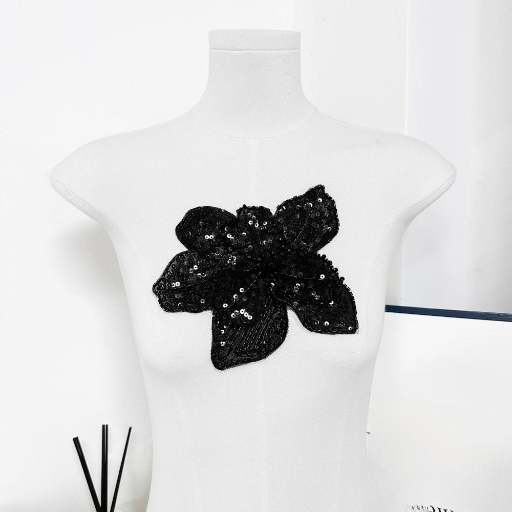 Lace Sequin Studded Clothing Corsage Three-dimensional Flower 3D Flower Patch Cloth