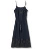 Penfield Cross-Stitch Long Dress Navy_Fs2Ws50F