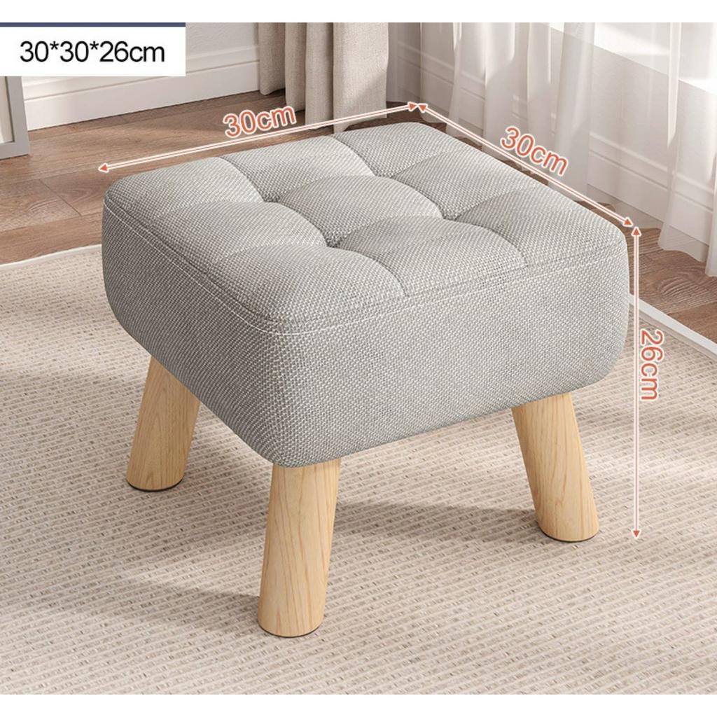 Footstools and Ottomans, Sofa Footstool, Foot Stools for Living Room, Outdoor Footstool with Solid Wood Legs, for Modern Home Living Room Bedroom