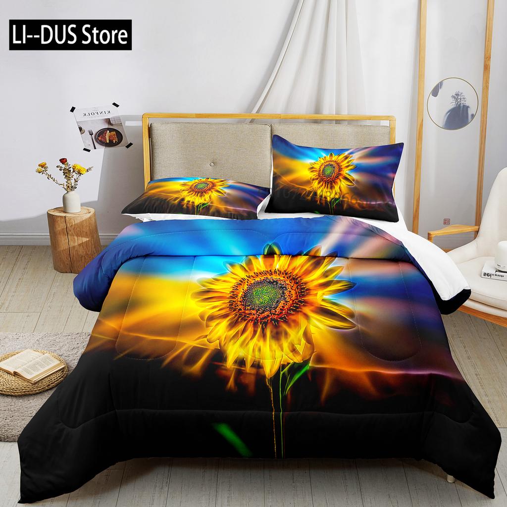 Dream Sun Flowers Bedding Set Duvet Cover Set 3d Bedding Set Digital Printing Bed Linen Queen Size Bedding Set Fashion Design