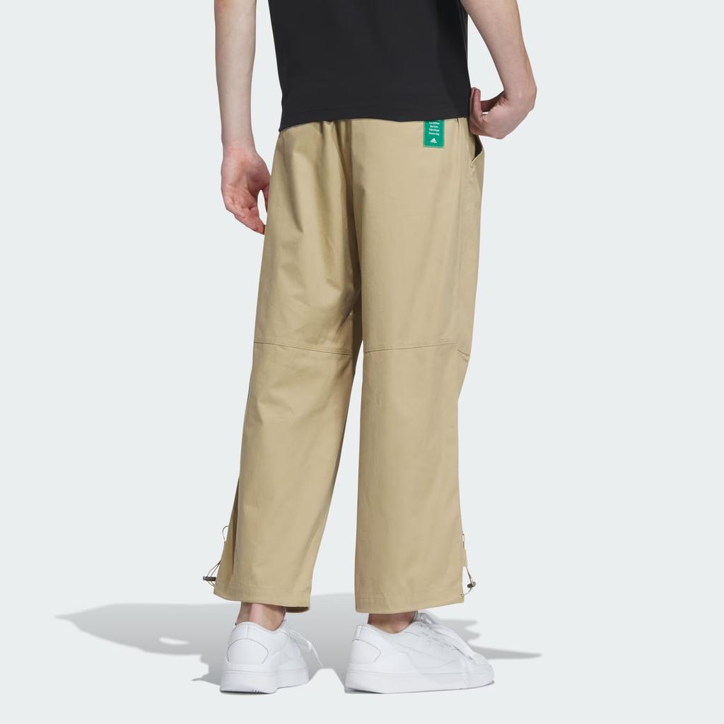 Adidas Wide Woven Track Pants With Plain Logo Men Bottoms Light-Khaki IT3948