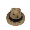 2017 hot sale Summer straw Sun hat kids  Beach Sun  hat Trilby panama Hat handwork for boy girl Children 4 colour