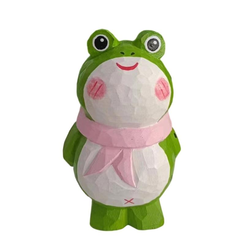 

Vibranted Handmade Painted Figurine Artistic Wood Carving Decorative Sculpture For Living Room Bedroom зелёный