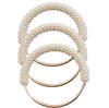 High-Quality Pearl Woven Handmade Bag Handle with Iron Rings