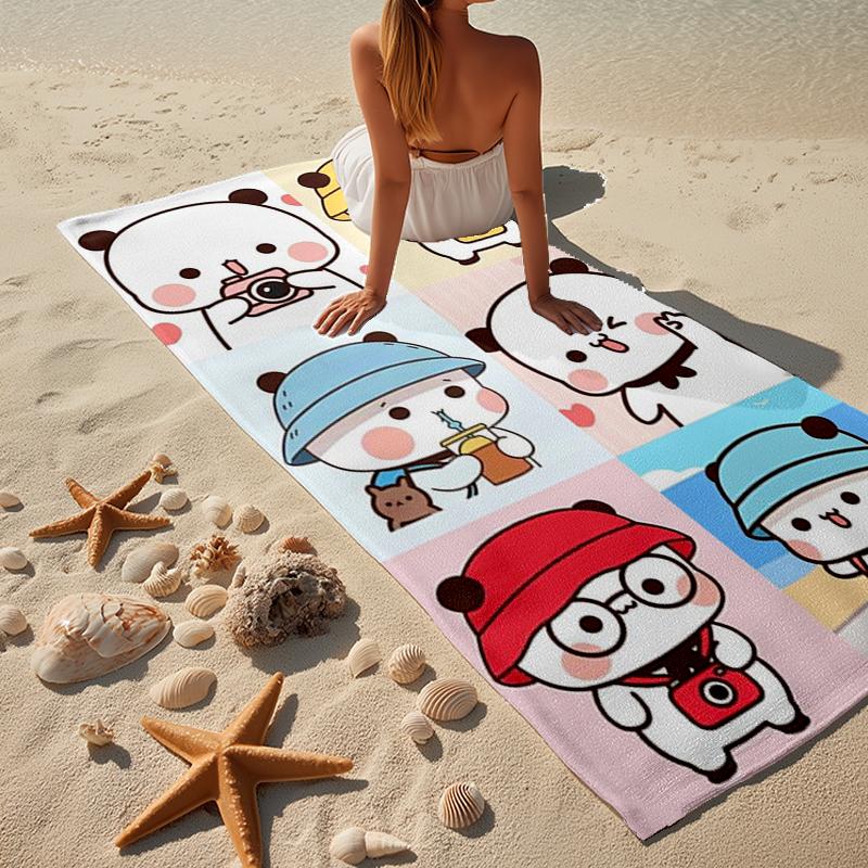 Bobo Dudu In Love Beach Towel, Super Soft Microfiber, Gift for Her/Him, Birthday, for Pool, Beach, Travel, Home Decor Fan gifts
