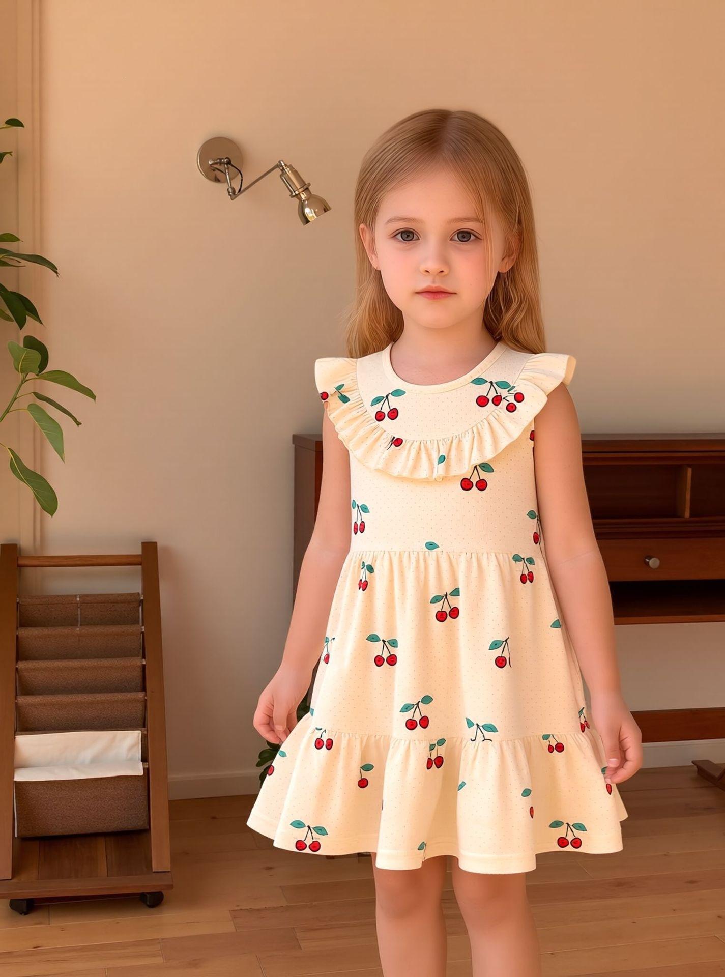 Girls Summer Ruffled Dress Cute and Stylish Kids Dress 90