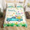 Easter Egs Soft Duvet Cover Easter Beding Set,Rabit Tail Warm Comforter Cover Lovely Carton Rabit Pet Animal Comfortable Quilt Cover Single Quen
