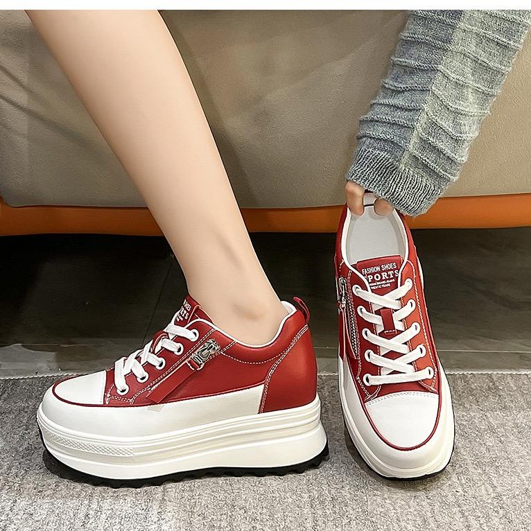 

Женская обувь на платформе из натуральной кожи, кроссовки на танкетке, женская повседневная обувь, весенне-осенняя обувь на скрытом каблуке, Zapatillas Mujer