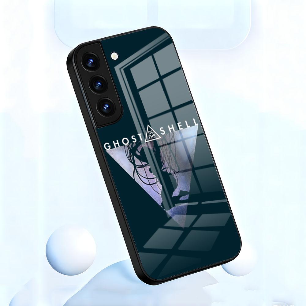 Anime G-ghost In The S-shell Phone Case For Samsung S26 S25 S24 FE S23 S22 S21 Plus S20 Ultra Note20Ultra Black Glass Cover