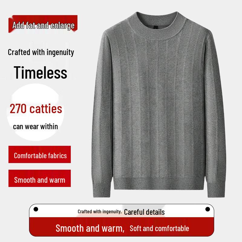 Men's Oversized Classic Casual Crewneck Knit Sweater