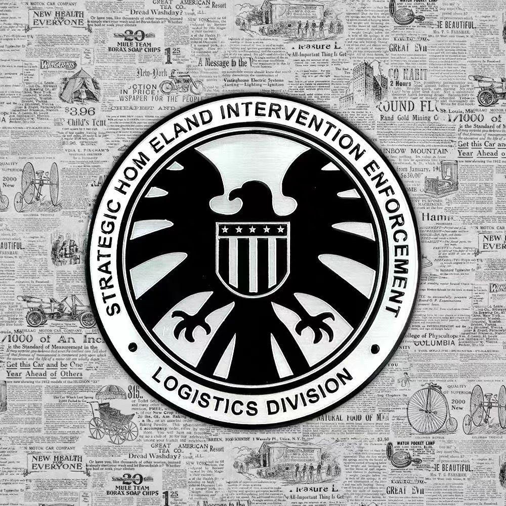 Marvel S.H.I.E.L.D. Metal Car Decal Sticker SHIELD Stickers for Cars Motorcycles Fuel Tanks Car Bodies Windows and Electric Vehicles