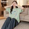 TonLion Women's Pure Cotton Loose-Fit Round Neck T-Shirt