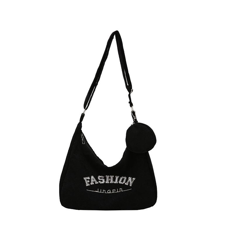 New Casual and Fashionable Women's Shoulder Bag, Student Class Shopping Messenger Bag, Simple Letter Messenger Bag