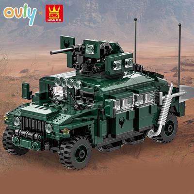 WANGE Military Armored M1151 Enhanced Armament Carrier Model Building Block Car Toy Compatible with Bricks Children's Birthday Gift No.4513