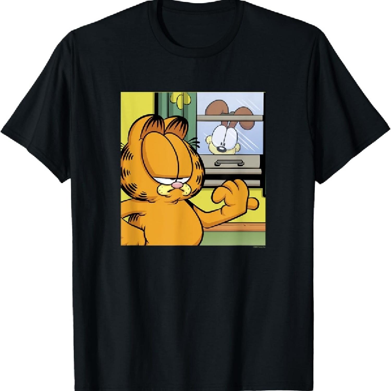 

Garfield Odie Garfield Window Talk T-Shirt XXXXXL чорний