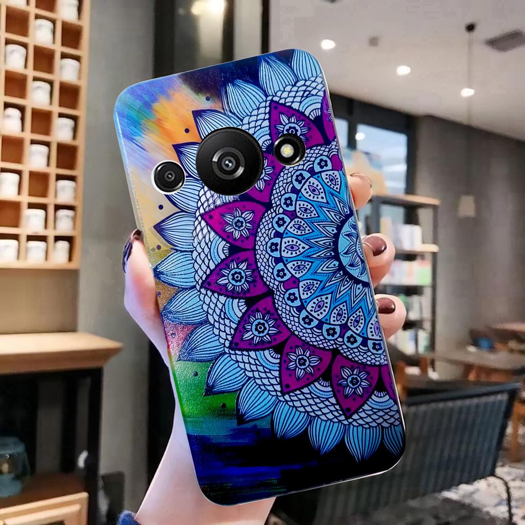 For Xiaomi Redmi A3 4G/Poco C61 4G Phone Case Pattern Printing Soft TPU Back Cover