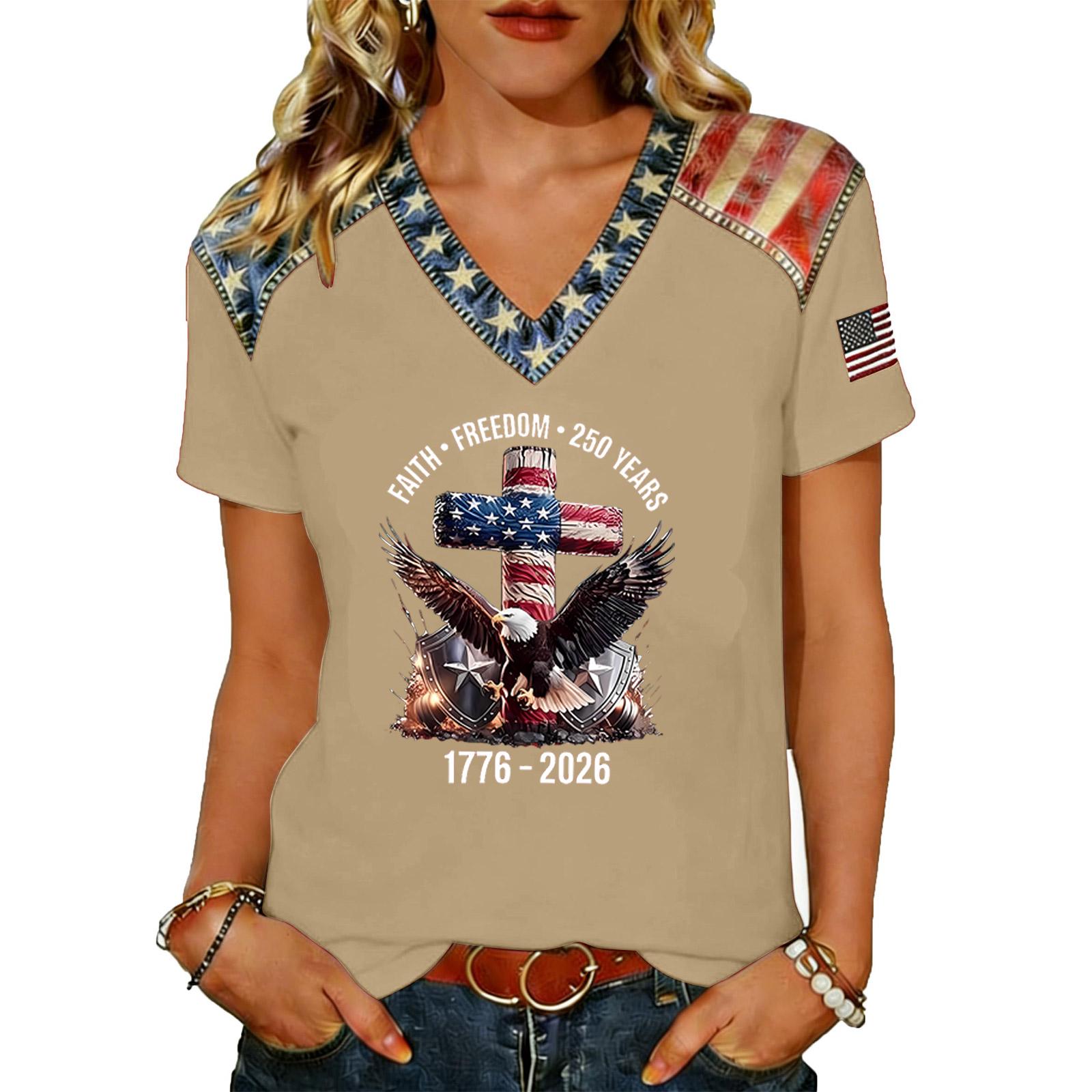 

Women Casual V Neck Short Sleeve Pullover T Shirt Lightweight Soft Fabric Relaxed Fit Everyday Top S бежевый
