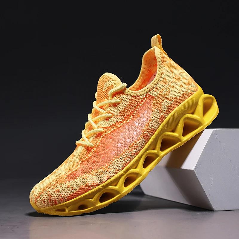 

Мужская обувь Кроссовки Дышащие удобные повседневные кроссовки Роскошные теннисные кроссовки Мужская обувь Летние мужские теннисные туфли 39 жёлтый