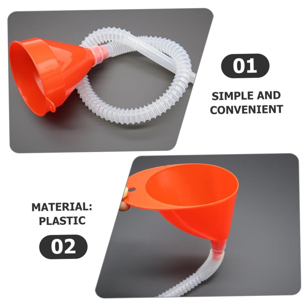 GLEAVI 2 In 1 Car Motorcycle Funnel Kit - Plastic with Neck and