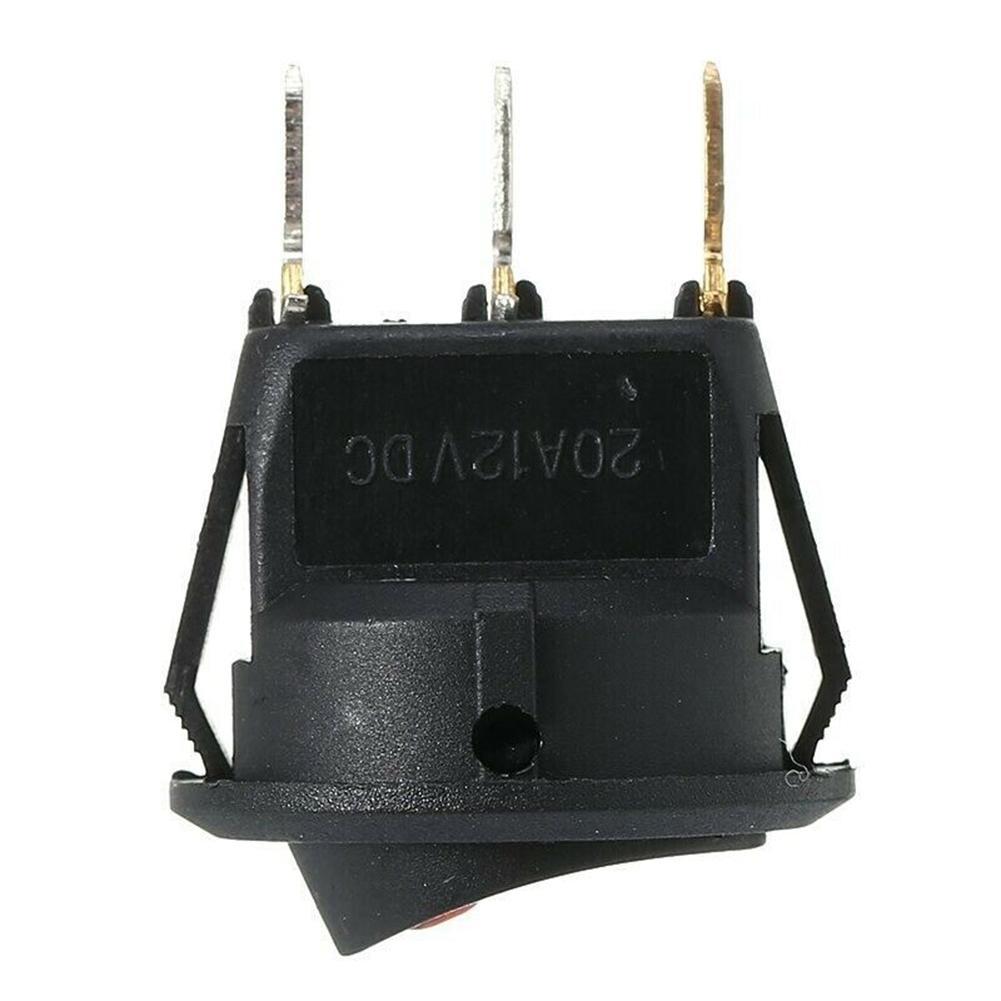 Czarny Czerwony Przełącznik Przełącznik Świateł Przeciwmgielnych Okrągły 12V Czerwona Dioda LED