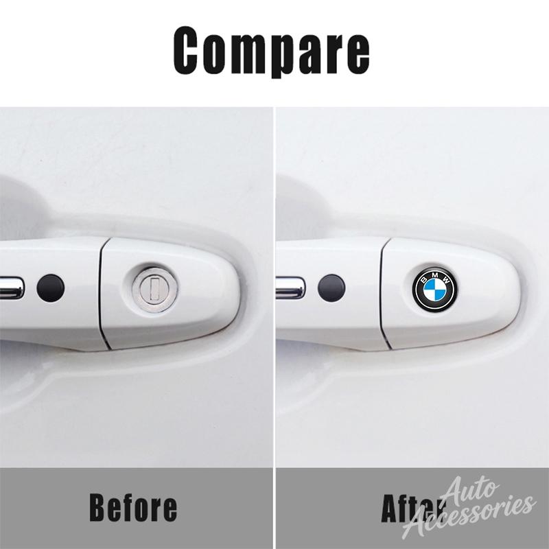 AAACG1 4Pcs 20mm Car Lock Stickers Keyhole Dustproof Decal For BMW M Sport X1 X2 X3 X5 X4 X6 X7 G30 G20 G32 G11 G12 F40 F30 F20 F10 F34