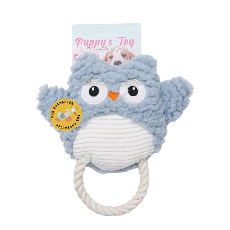 Pet Plush Toys Squeaky Sound Traning Animal Crocodile Teeth Grinding Chewing Bite Resistant Cute Cartoon Dog Toys Pet Supplies