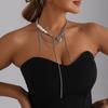 Love Fringed Wheat Rhinestone Necklace Ins Trendy Long Street Shot Spice Girl Style Necklace