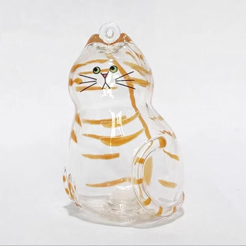 Memorial Cat Hair Storage Container Cat Shaped Keyring Portable Handmade Doll DIY Keychains Accessories