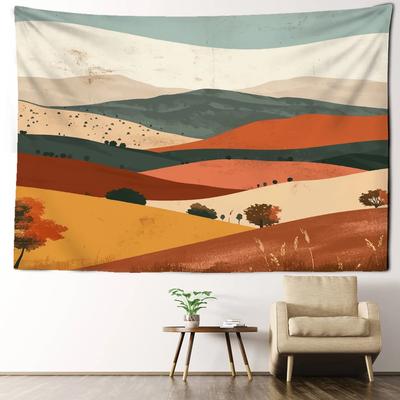 Arazzo Pittura Montagna Cartone Animato Appeso a Parete Arte Astratta Semplice Kawaii Hippie Boemo Camera da Letto Stanza Decorazione Casa