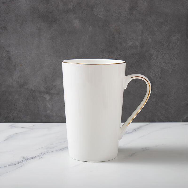 Gold Rim Bone China Ceramic Coffee Mug