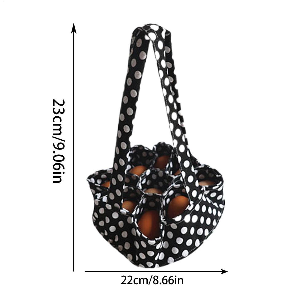 

Chicken Egg Collector Thickened Fabric Eggs Collecting Bag With 7 Pouches Portable Storage Container Farmhouse Food Collector чорний
