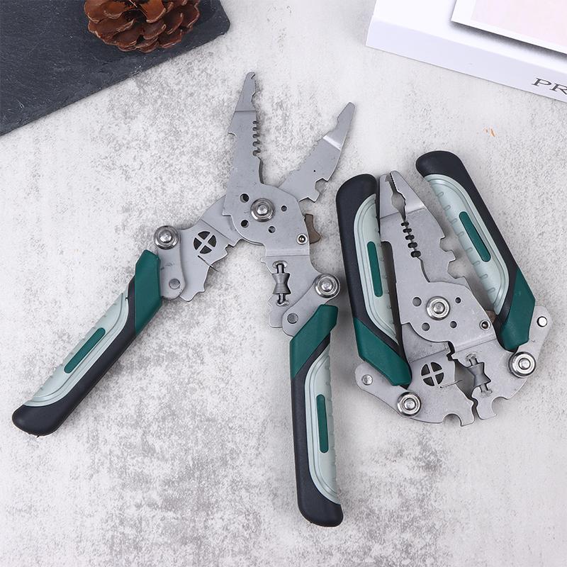 Foldable Multifunctional Wire Stripping Pliers For Electricians Foldable Wire Stripper, Pulley Design Multi-Function Electrician