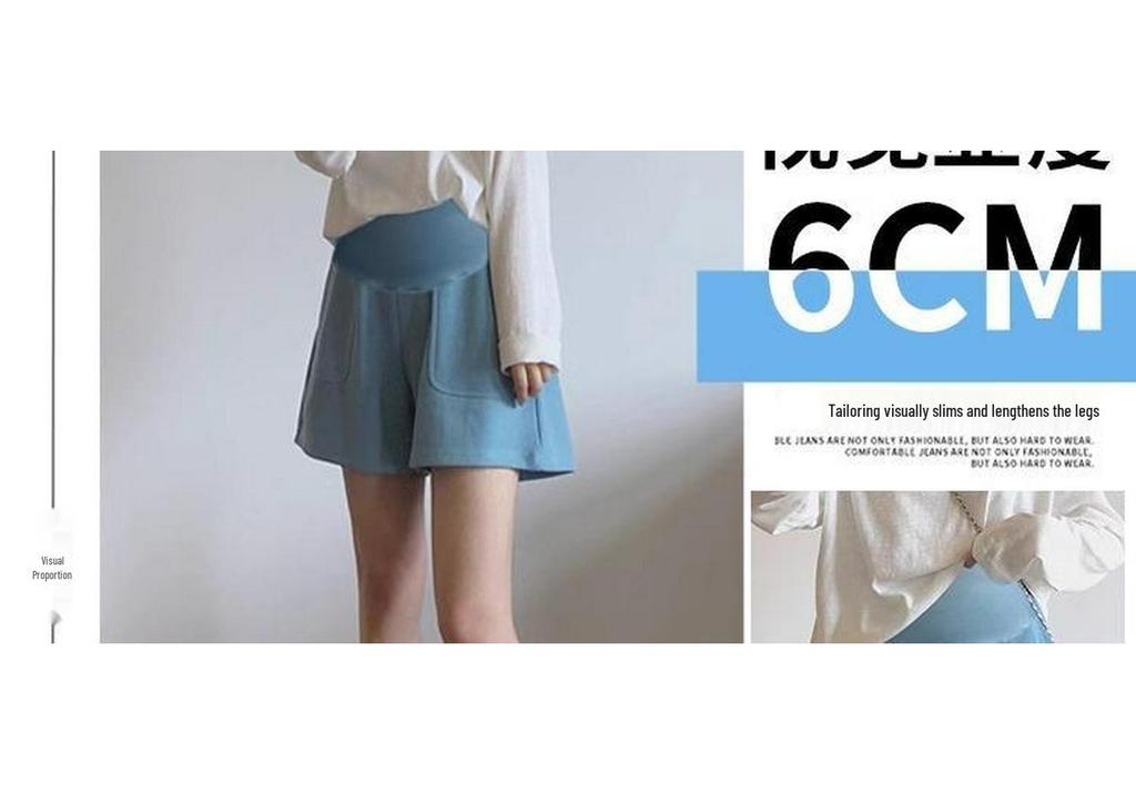 Summer Maternity Wide-Leg Shorts: Lightweight, Non-Constricting, Large Size for Comfort and Casual Style During Pregnancy