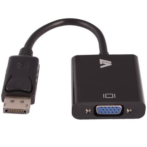 Video kabel DisplayPort/VGA - V7 - Konektor samec DisplayPort - Konektor VGA - Černý - 1,8m