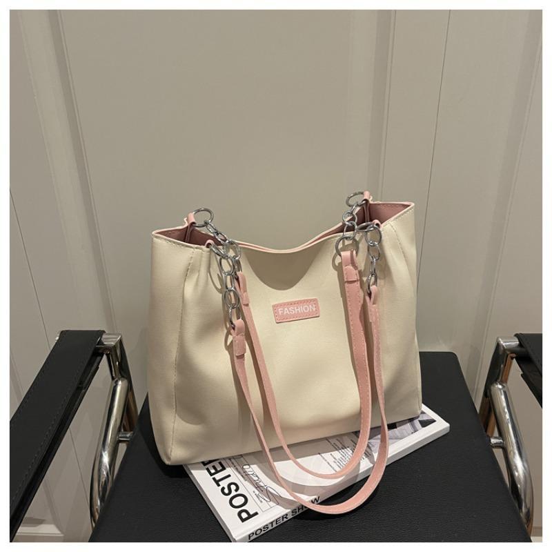  Trendy Spring New Women's Shoulder Bag Stylish Simple Versatile Handbag Anti-splashing Leather Bag