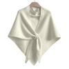 Women Shawl Wraps Solid Color Winter Neck Warm Knitted Cardigan Cape Imitation Wool Cashmere Shoulder Poncho Coat Shawl Scarf
