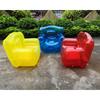 Divano gonfiabile in PVC trasparente rosso blu con schienale per campeggio all'aperto e tempo libero