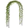 Garden Arch, Arbour Trellis for Climbing Plants, Rose Arch for Wedding Garden Decoration, 155 X 40 X 246 Cm, Black